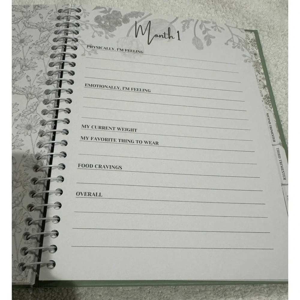 KeaBabies Blossom Pregnancy Journal Memory Book Baby‎ Milestone Planner NWOB